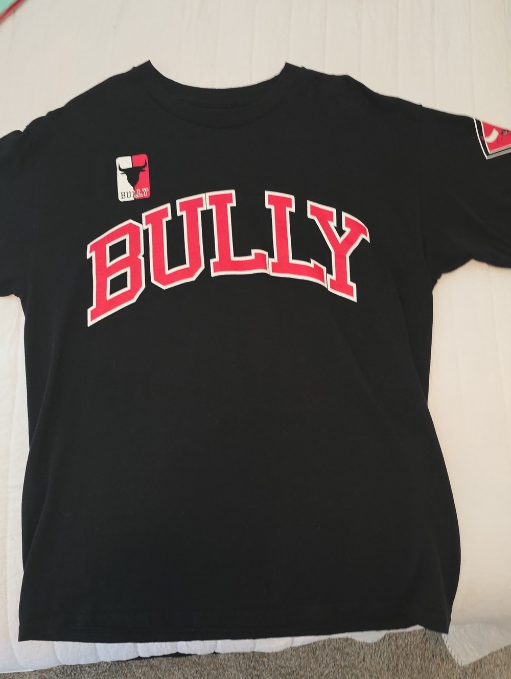 Bully Graphic Tee for Mens - Black with Red Logo